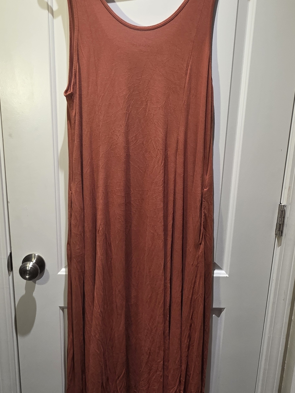 Ava & Viv Rust Orange Sleeveless Maxi Tank - Picture 5 of 5